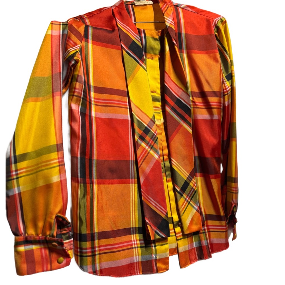 VINTAGE HALLMARK Colorful Plaid Blouse